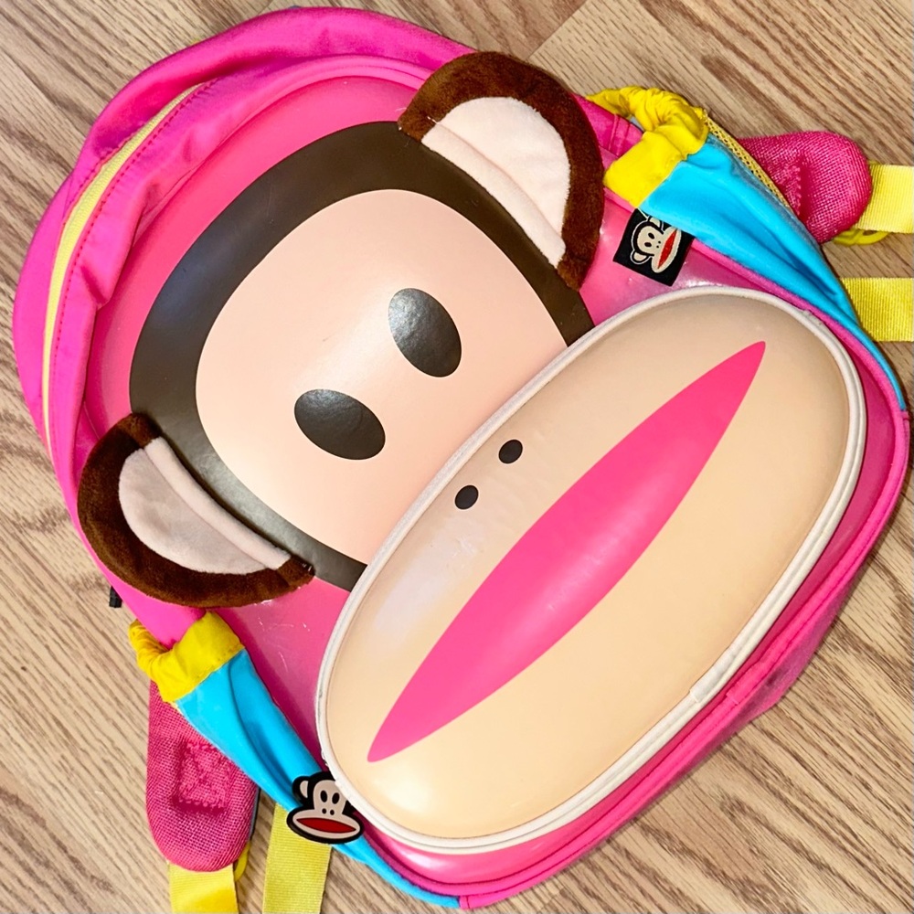 Vintage Y2K Paul Frank Pink Monkey Backpack